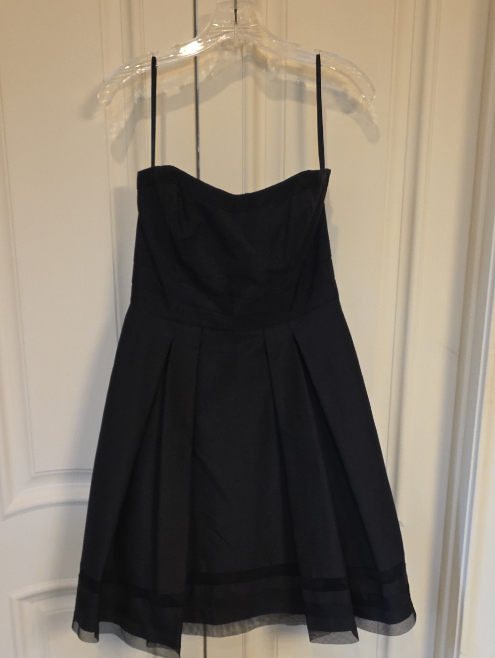 White House Black Market Black Strapless A-Line Cocktail Dress